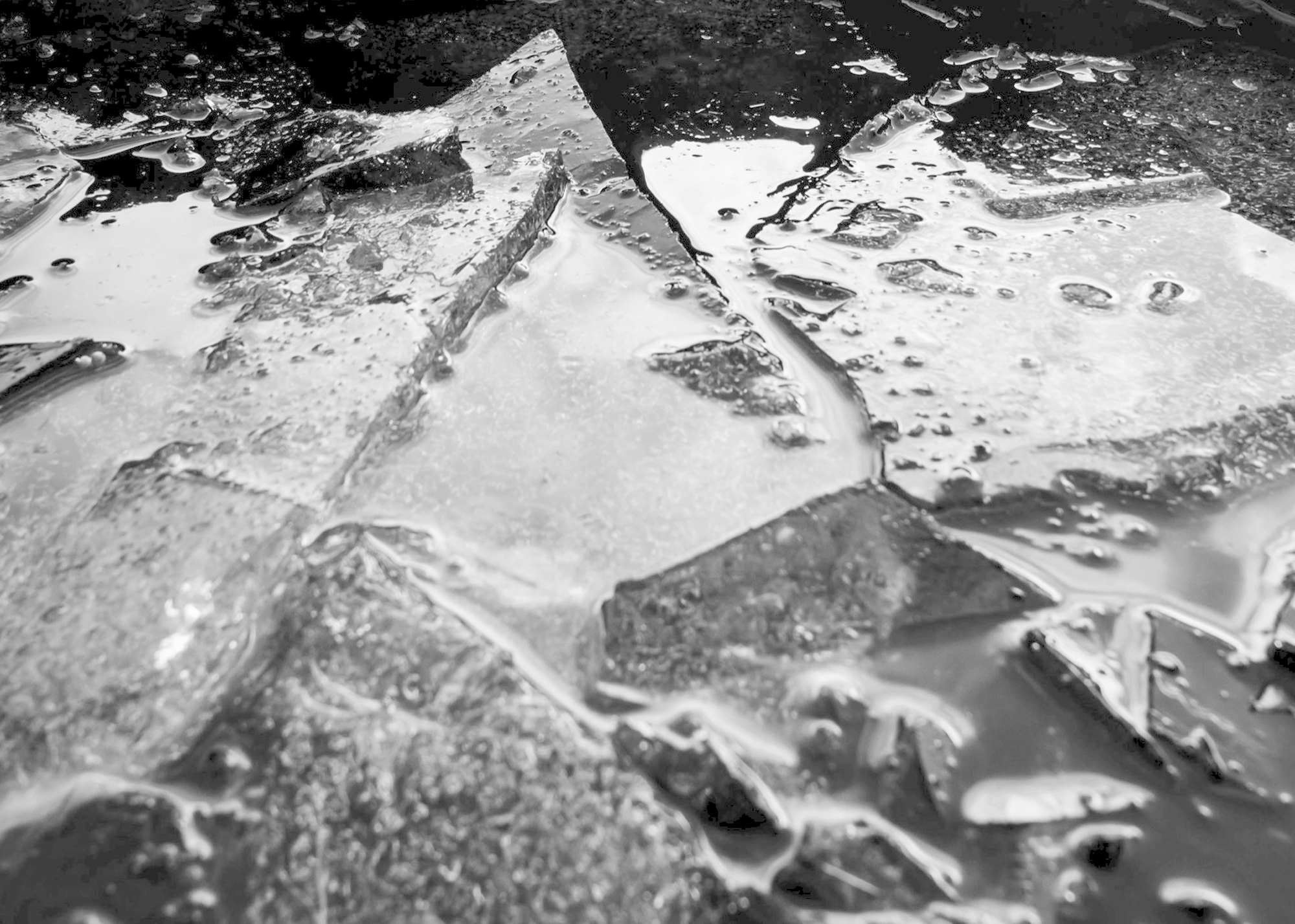 Ice on water